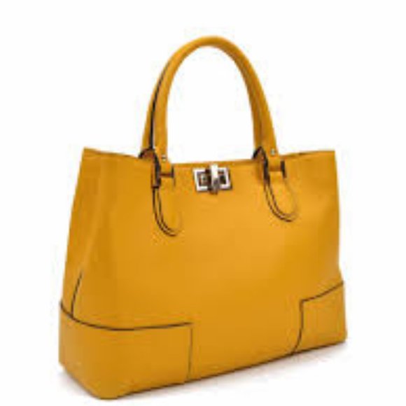 Anna Luchini Handbags - Anna Luchini Giallo Leather Handbag - New
